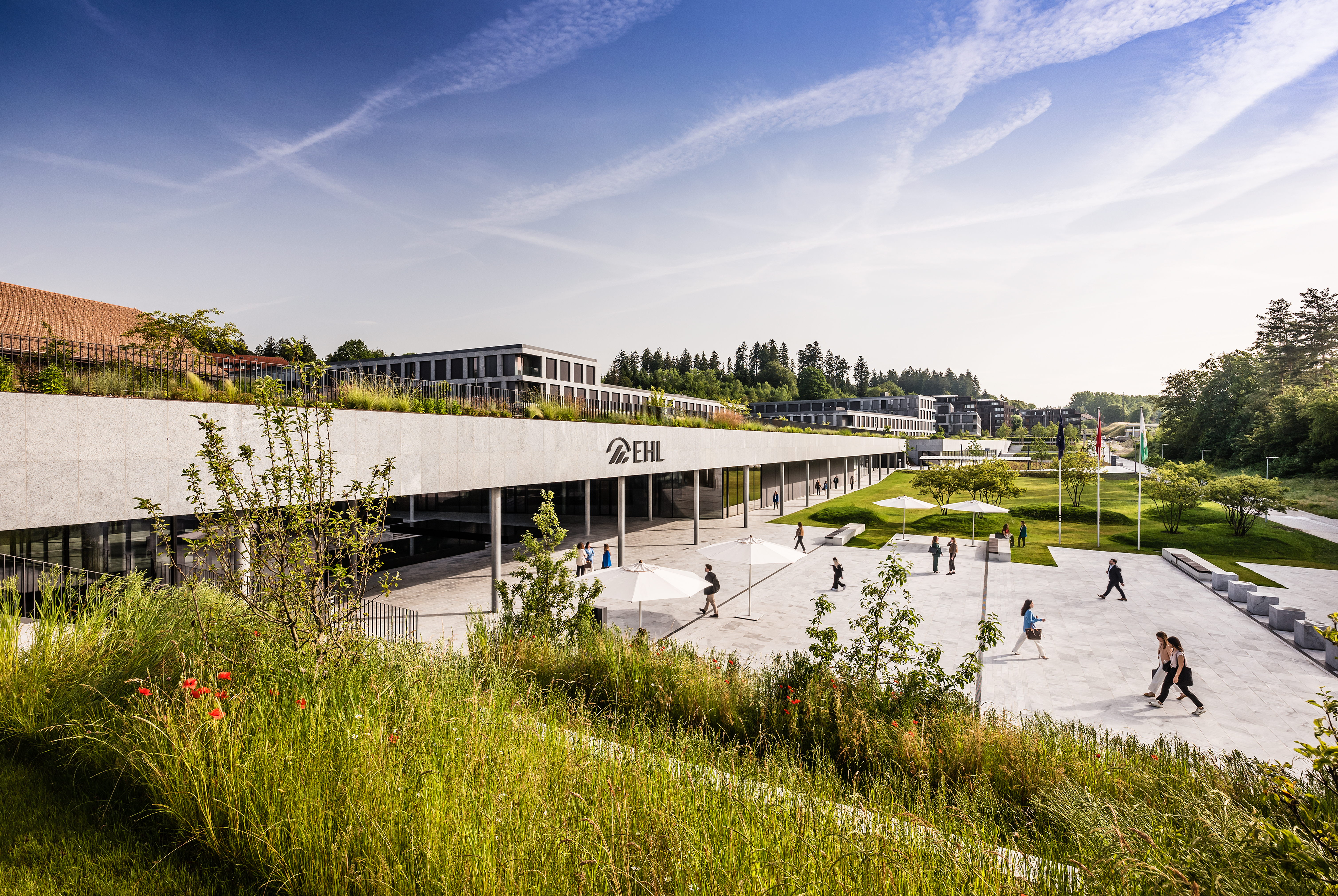 EHL main entrance bird view